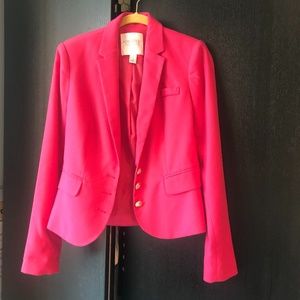 Hot Pink Blazer with Gold Buttons